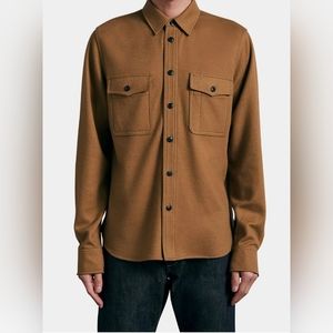 Rag & bone japanese knitted wool casual long sleeve button up